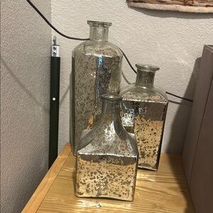 West Elm Three Various Height Vases